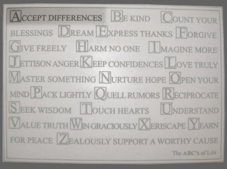 ABC's of Life - Accept Differences